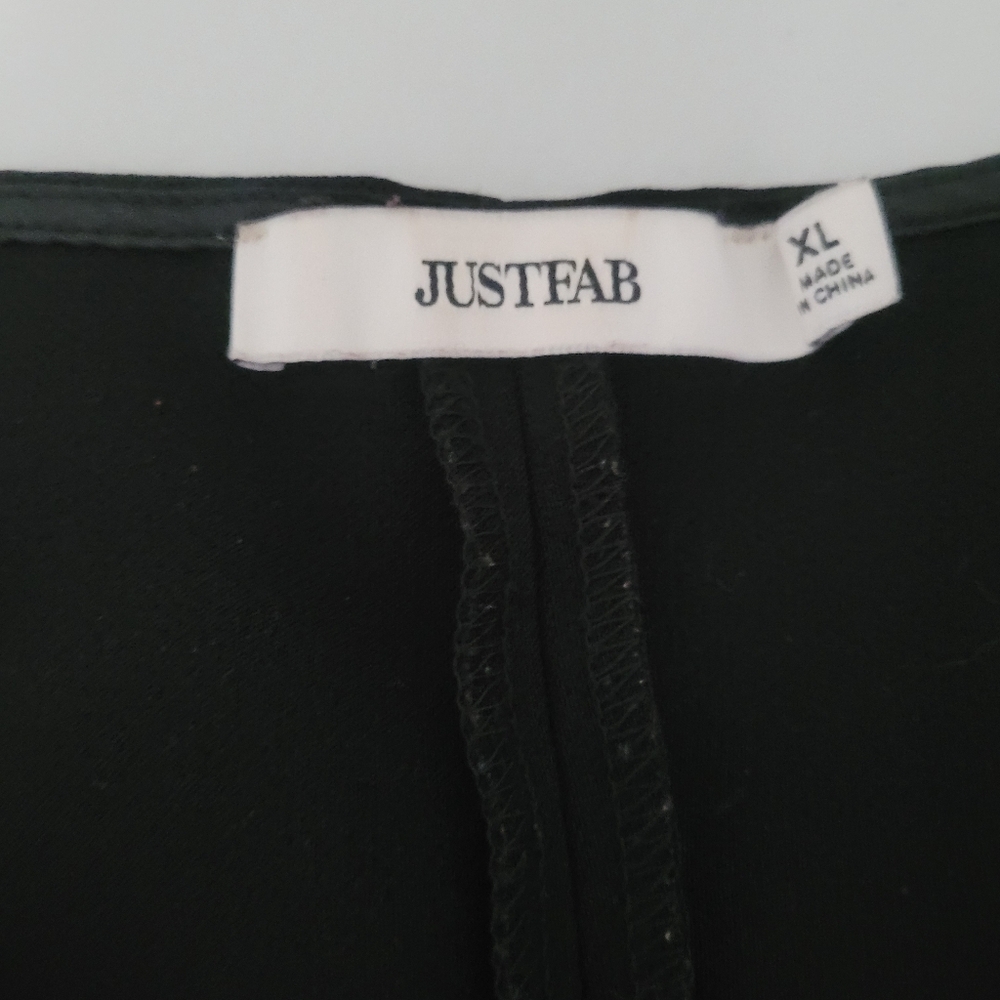 JustFab long black vest